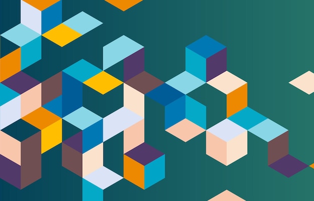 Isometric Cubes Background