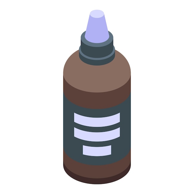 isometric eye dropper bottle illustration