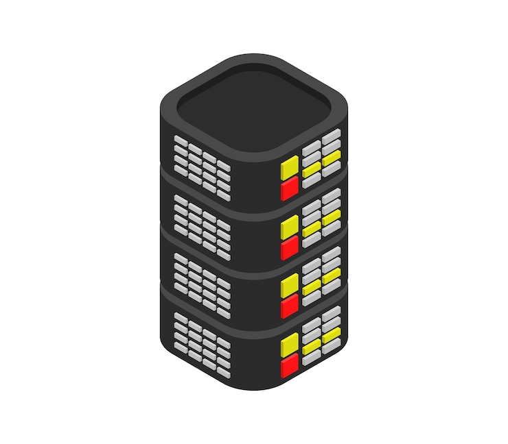 Vektor isometric server