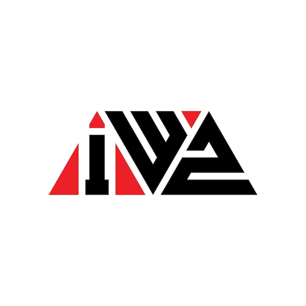 iwz triangle letter logo design with triangle shape iwz triangle logo design monogram iwz triangle vector logo template with red color iwz triangular logo simple elegant and luxurious logo iwz