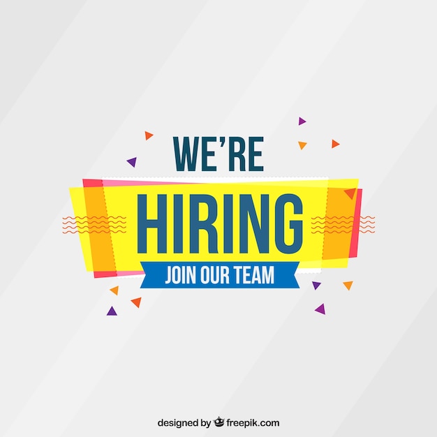 job vacancy composition with abstract design