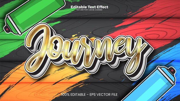 journey editable text effect in graffiti trend style