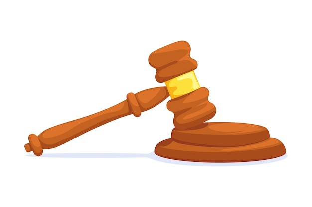 Judge gavel or auction hammer
