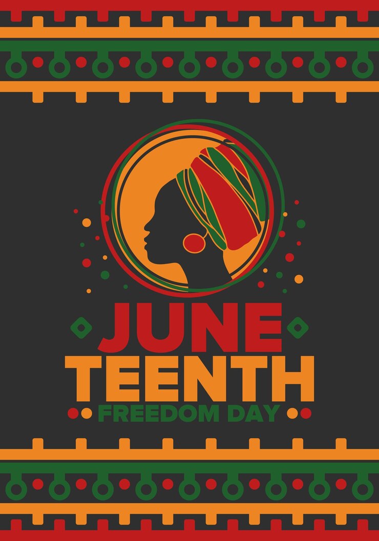Vektor juneteenth independence day freedom or emancipation day africanamerican holiday vector poster