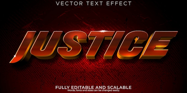 Justice text effect editable judge and hcrime text style