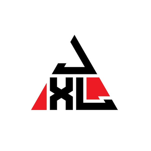 JXL triangle letter logo design with triangle shape JXL triangle logo design monogram JXL triangle vector logo template with red color JXL triangular logo Simple Elegant and Luxurious Logo