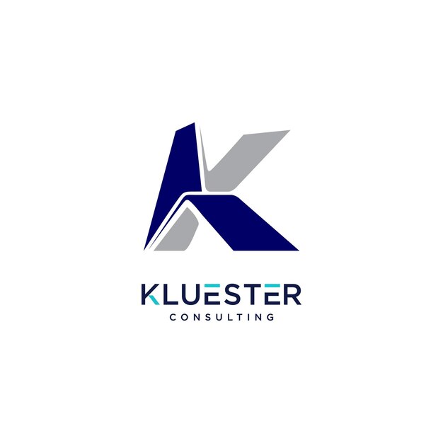 K logo initials design isolated vector illustration