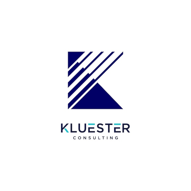 K logo initials design isolated vector illustration