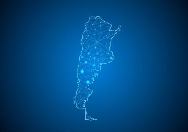 Kart over Argentina