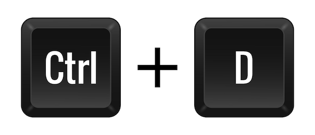key combination ctrl d line icon automation efficiency timesaving repetitive tasks computer software user experience vector linear icon for business and advertising