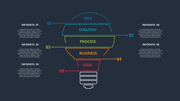 Key concept for infographic with 8 steps options parts or processes Business data visualization