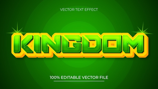 Kingdom text effect editable futuristic and game text style with green color style