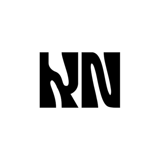 kn monogram logo design letter text name symbol monochrome logotype alphabet character simple logo