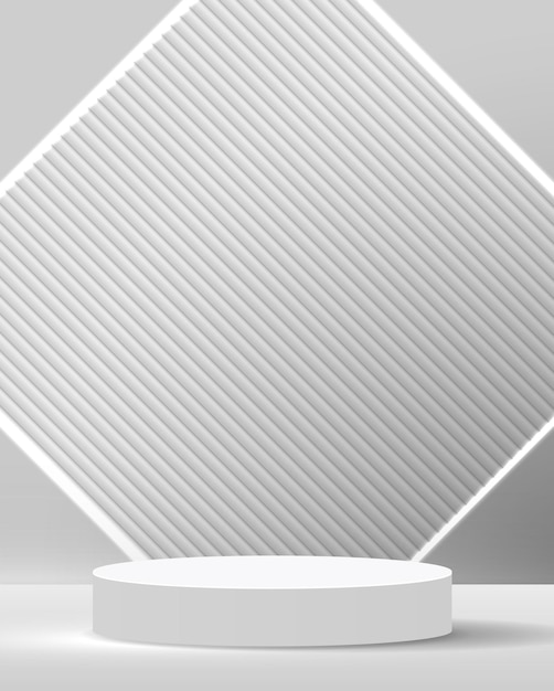 Kosmetisk lys grå bakgrunn minimal og premium podiumdisplay.