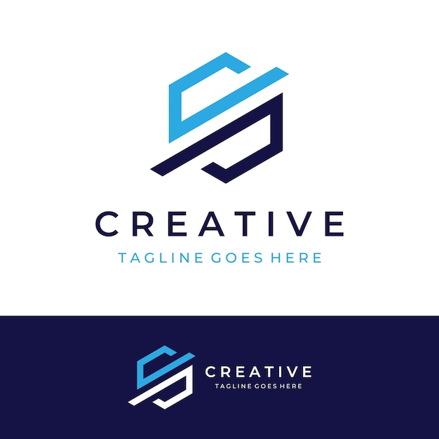 Kreativ enkel geometrisk kube eller sekskantet bokslogo design Logo for teknologimedia og frakttjenester