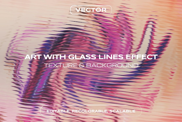 Kunst med glasslinjeeffekt