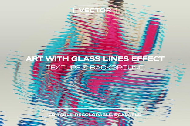 Kunst med glasslinjeeffekt