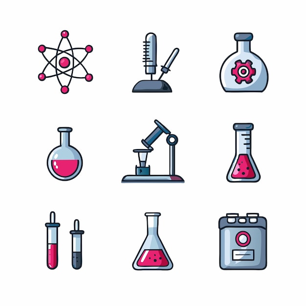 laboratory vector graphics illustration EPS source file format lossless scaling icon design