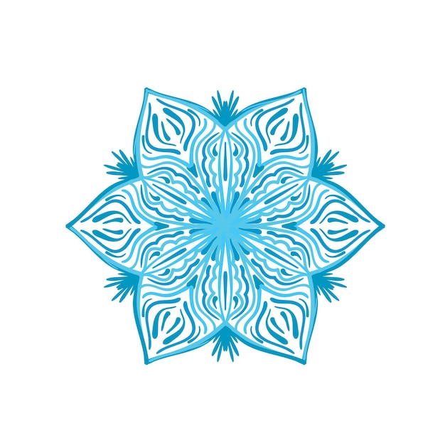 Lacy elegant pattern in circle Mandala Snowflake