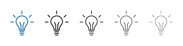 Lamp icon Outline vector logo for web ui