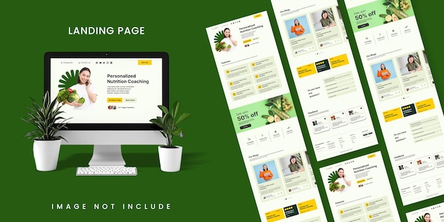 Landing page for personalized nutrition coaching