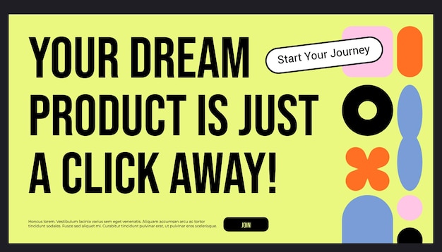 Landing page sale product banner