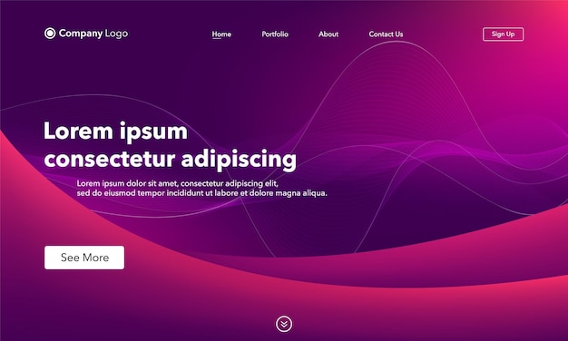 Landing Page Template. Modern design for websites or apps.