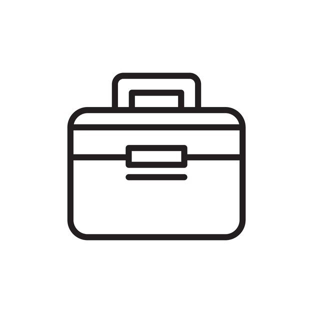 Laptop bag icon Thin line art collection