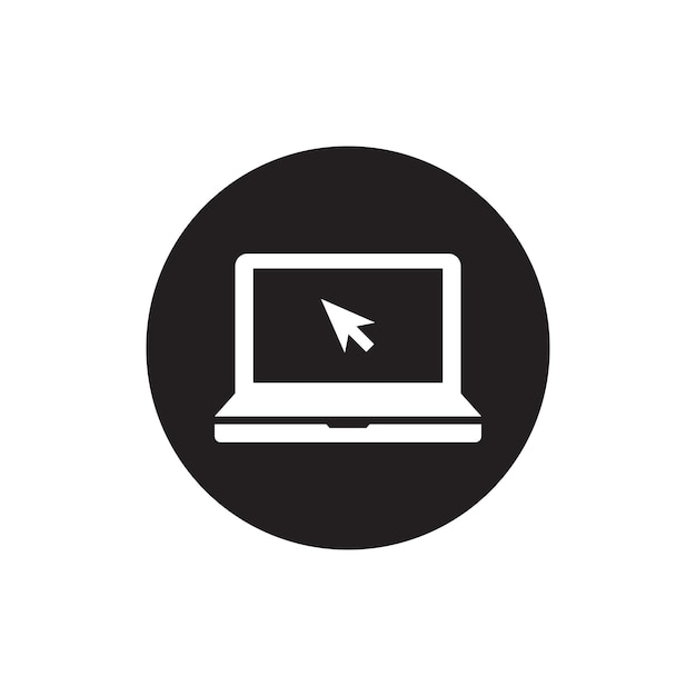 Laptop Click Cursor Icon