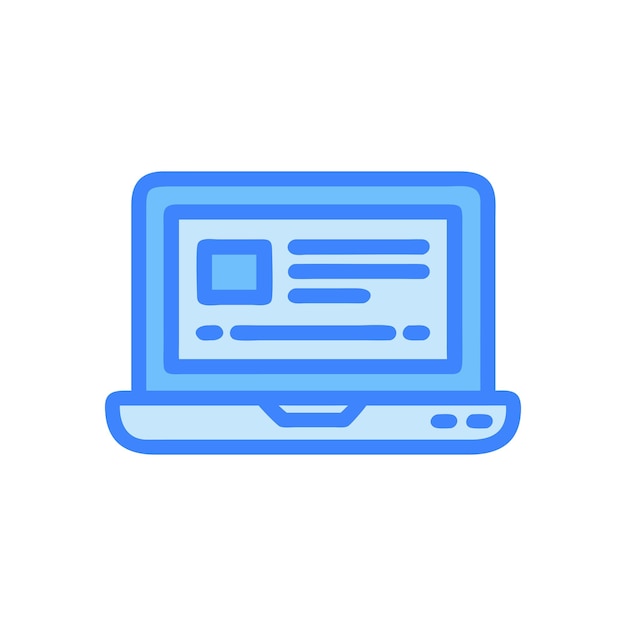 laptop icon technology and device vector for ui websites and mobile applications