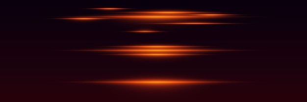 Laser horizontal lines of light rays effect