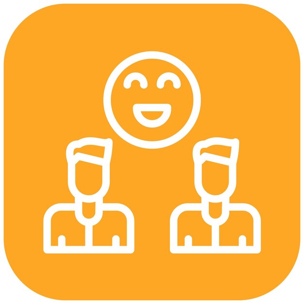 Laughing Together vector icon illustration of Friendship iconset