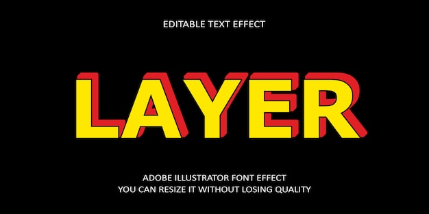 layer editable text effect