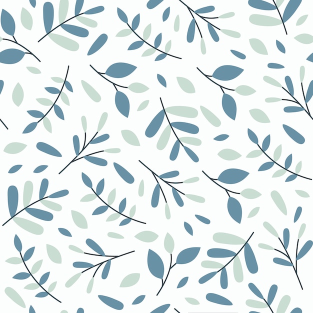Leaf Seamless Spring Floral Pattern