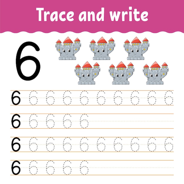 learn numbers trace and write handwriting practice