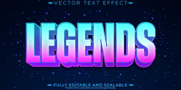 Legend editable text effect editable space and galaxy text style