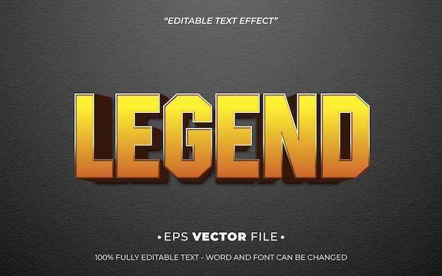 legend editable text effect vector template use for gaming team or gaming template