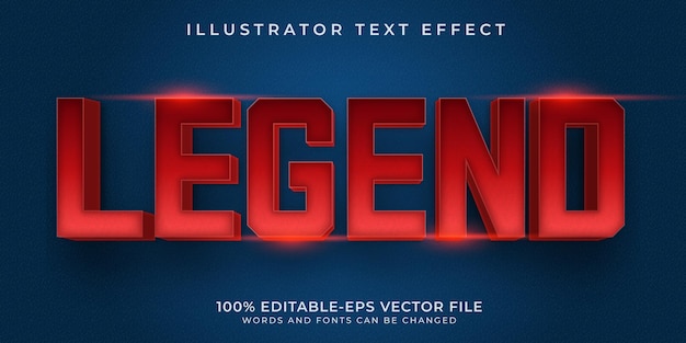 legend text effect eps vector download
