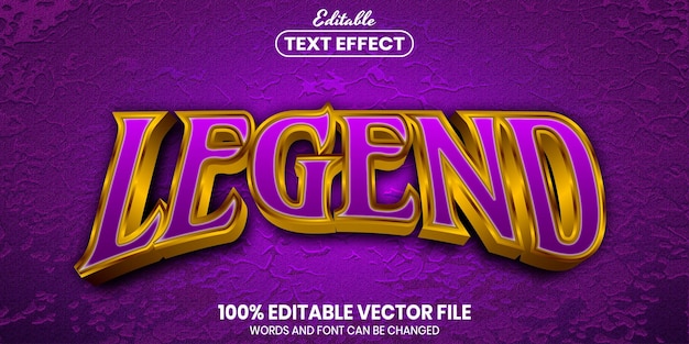legend text, font style editable text effect