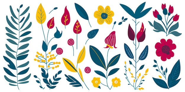 Legg til litt naturlig skjønnhet til prosjektene dine med en samling av håndtegnede blomstringsvektorer