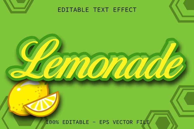 Lemonade Editable Text Effect Cartoon Style