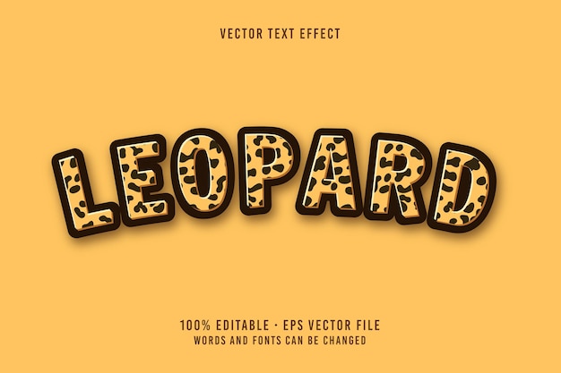 Leopard text editable font effect