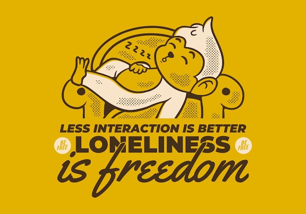 Less interaction is better Character design of monkey sleep on the sofa