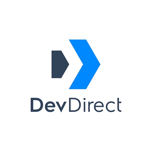 letter d arrow logo design templates