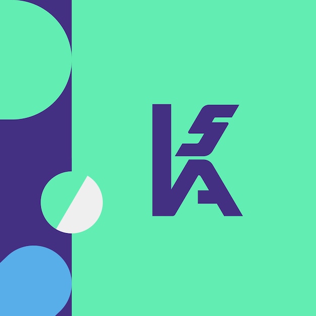 Letter K S A modern logo design concept vector illustration