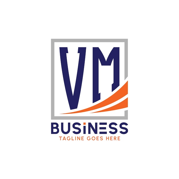 Letter VM Business Logo Modern VM Logo for Corporate Branding VM Growth Success Logo