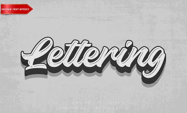 Lettering text effect fully editable for typography