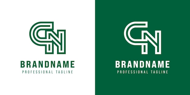 letters cn monogram logo suitable for any business with nc or cn initials