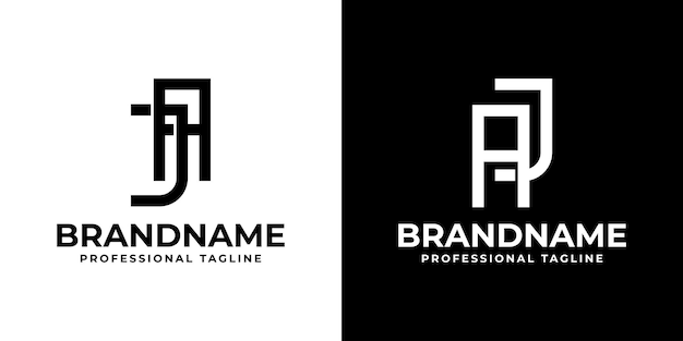 letters ja and aj monogram logo suitable for any business with ja or aj initials