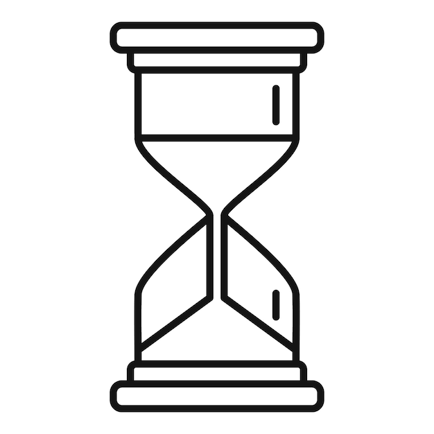 life skills hourglass icon outline life skills hourglass vector icon for web design isolated on white background